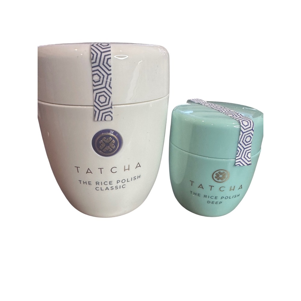 Tatcha The Rice Polish Classic and Deep Foaming Enzyme Powder Duo Set Sealed